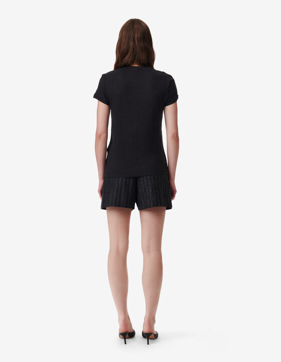 T-SHIRT EN LIN COL ROND