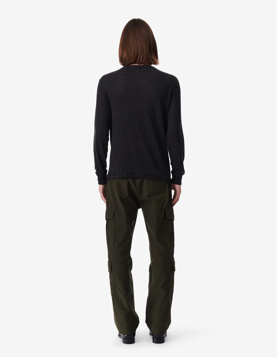 ROUND-NECK LINEN T-SHIRT