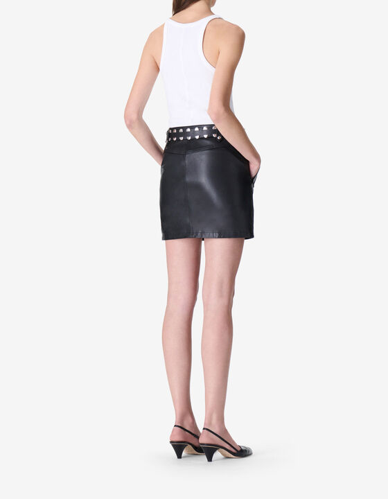 JUPE COURTE EN CUIR