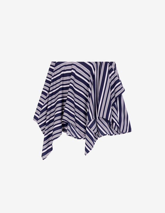 ASYMMETRICAL STRIPED SKIRT
