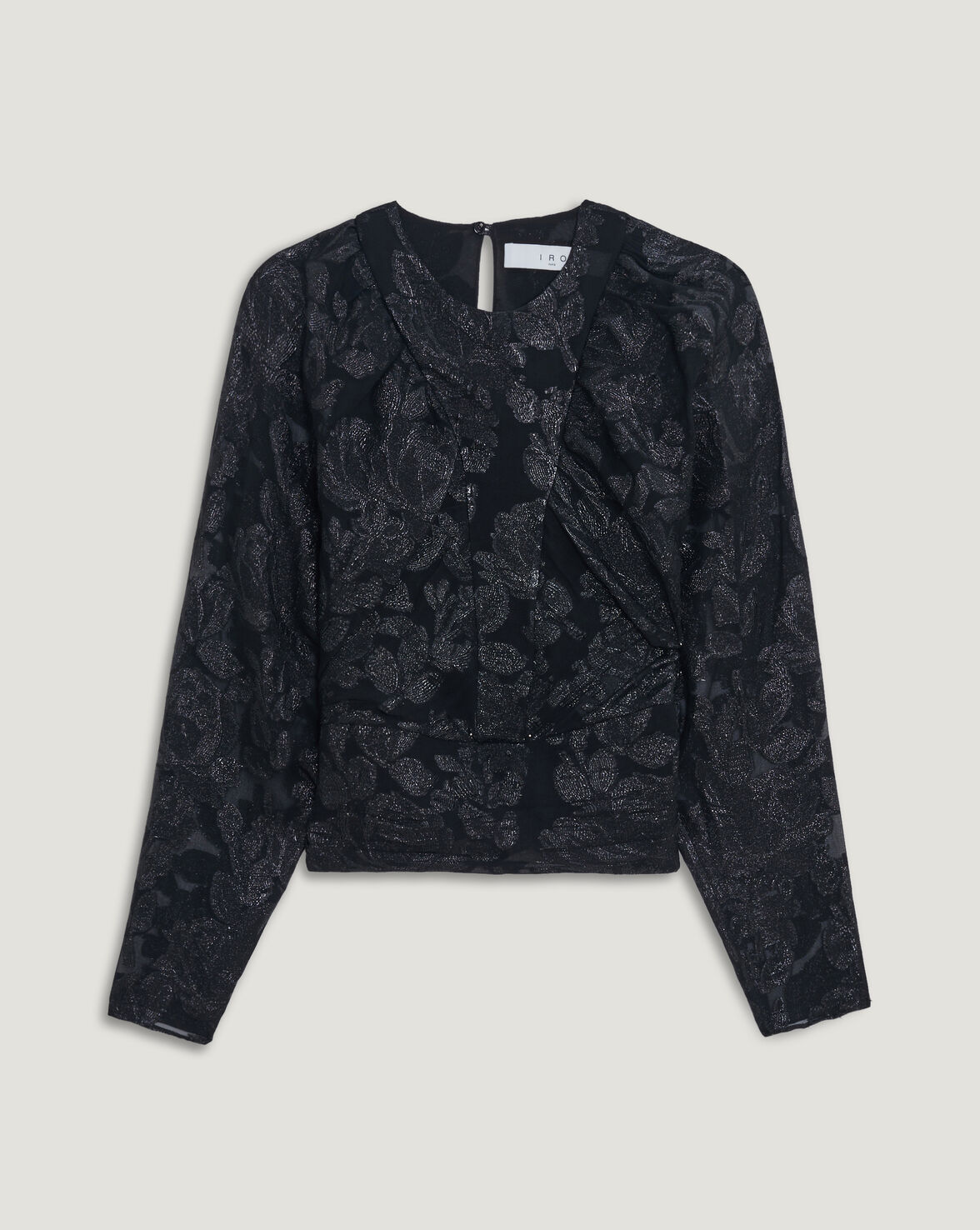 MABEL SHEER METALLIC FLORAL TOP image number null