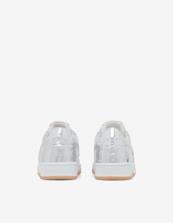 SNEAKERS EN CUIR ARGENT&Eacute;