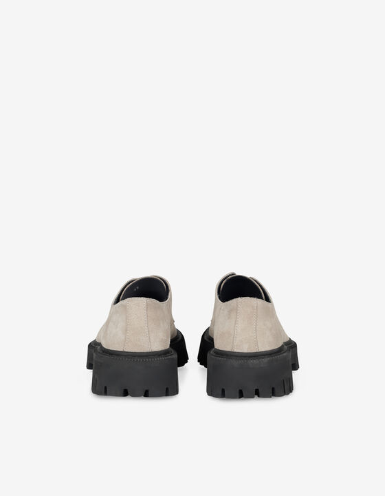 LOW SUEDE LEATHER LACE-UP SHOES