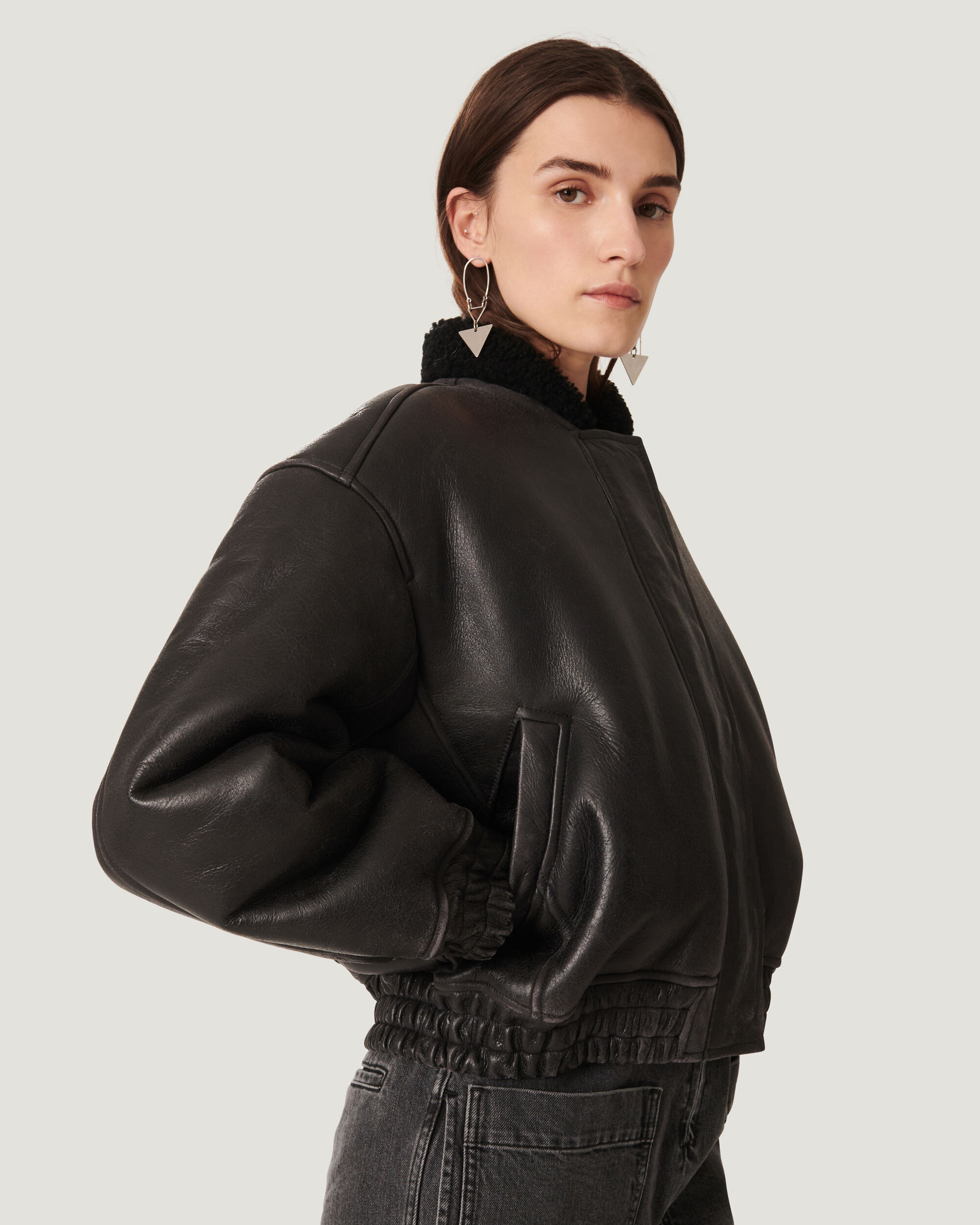 iro shearling biker jacket