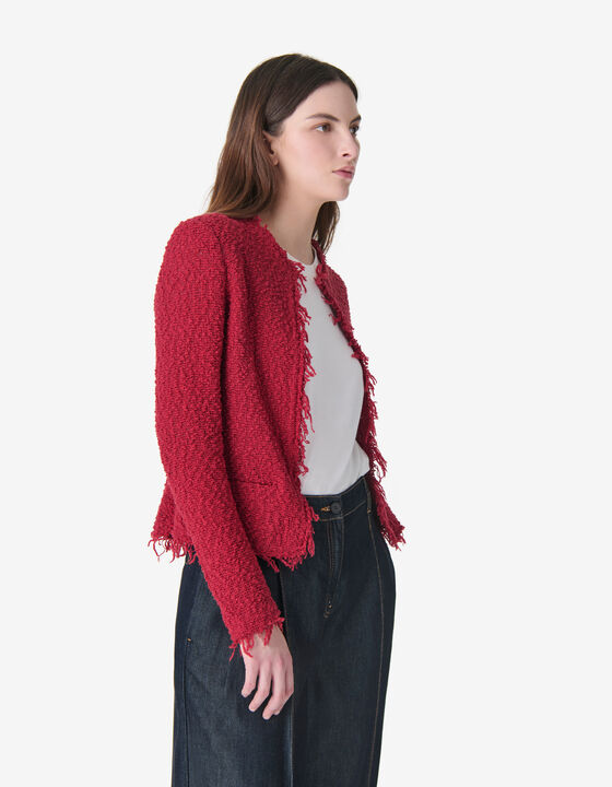 VESTE EN TWEED TEXTUR&Eacute;