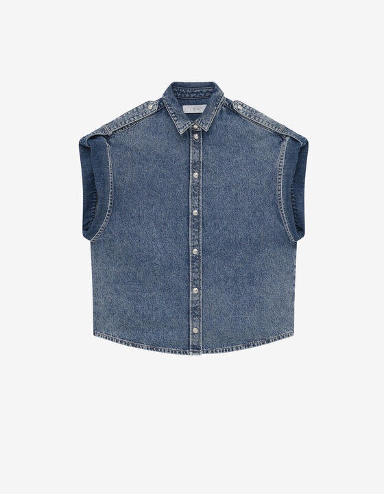 WASHED DENIM OVERSHIRT