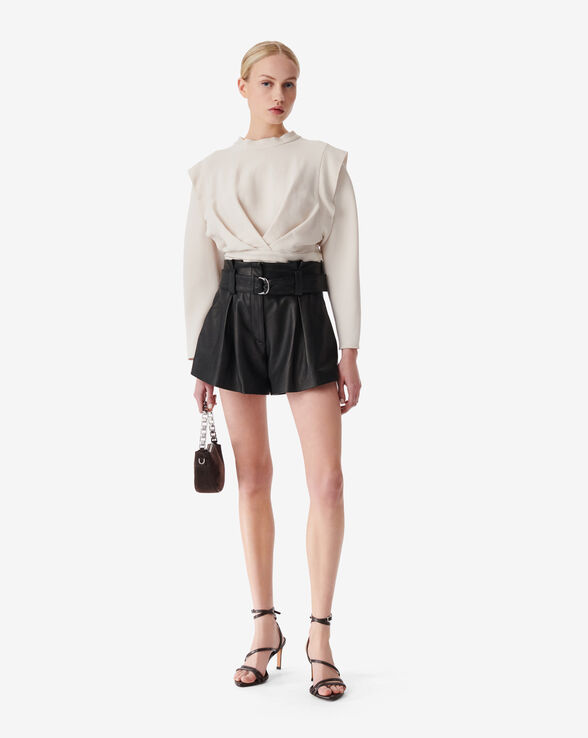 SHORT EN CUIR CEINTURÉ MORIN