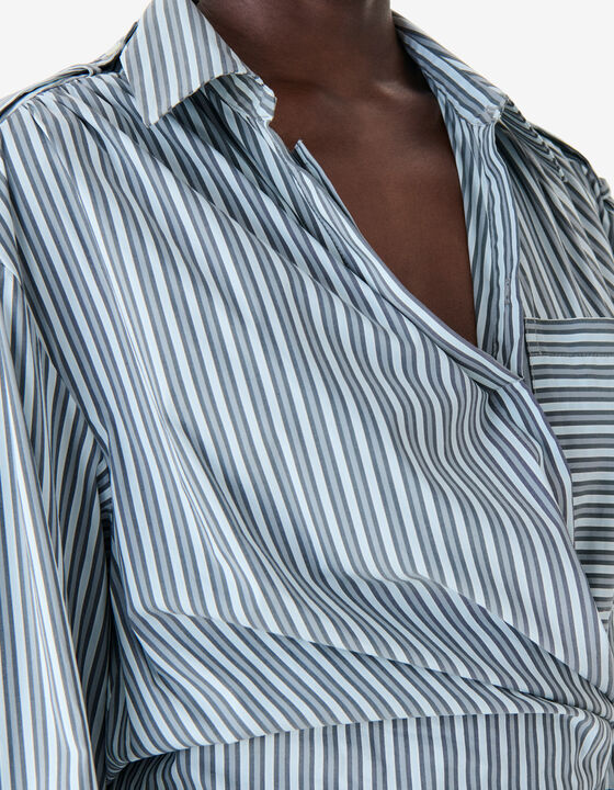 STRIPED SHIRT DRESS