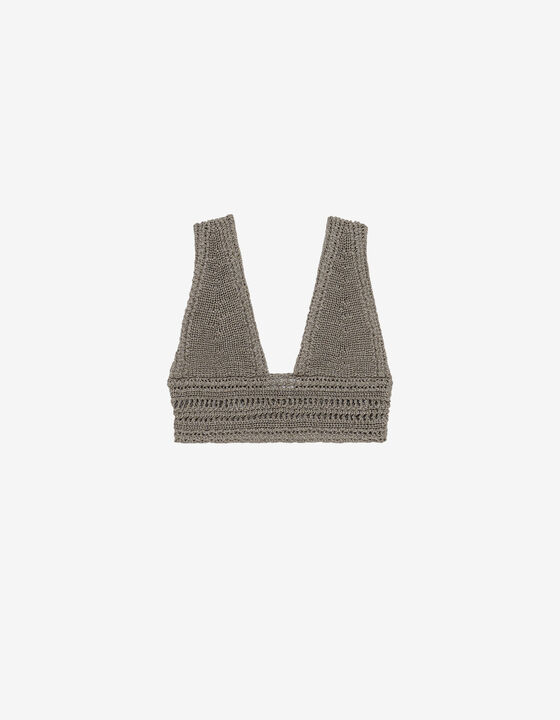 V-NECK CROCHET BRALETTE