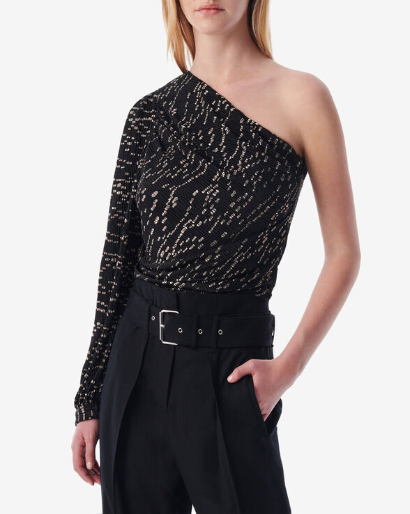 TOP ASYMÉTRIQUE À POIS RAYNA