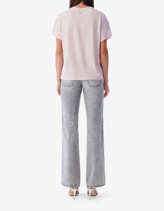 T-SHIRT COL V &Agrave; LOGO