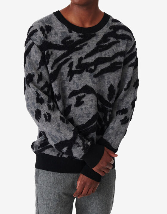 PULL COL ROND À MOTIF