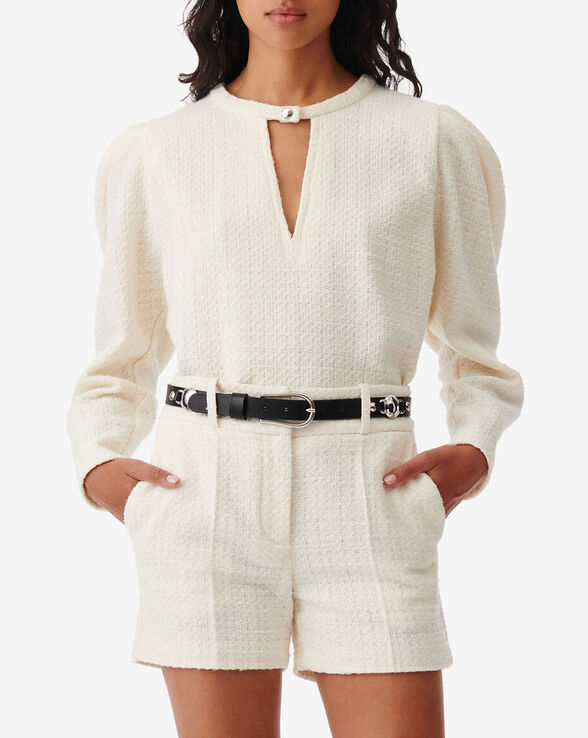 TOP EN TWEED ET LUREX COL V ABAD