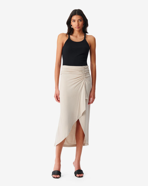 KALES RUFFLED MIDI SKIRT