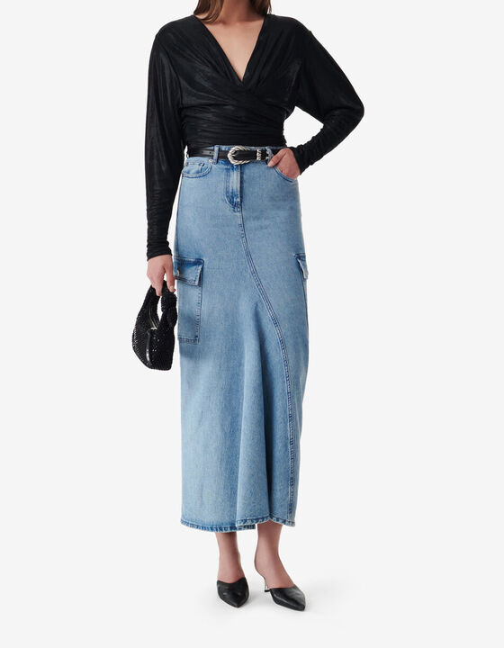 JUPE LONGUE EN DENIM
