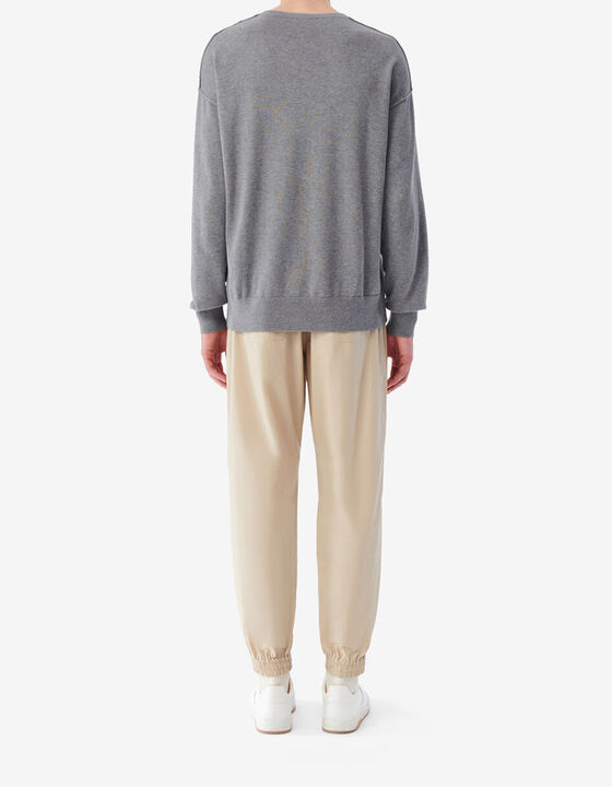 ROUND-NECK LOGO SWEATER