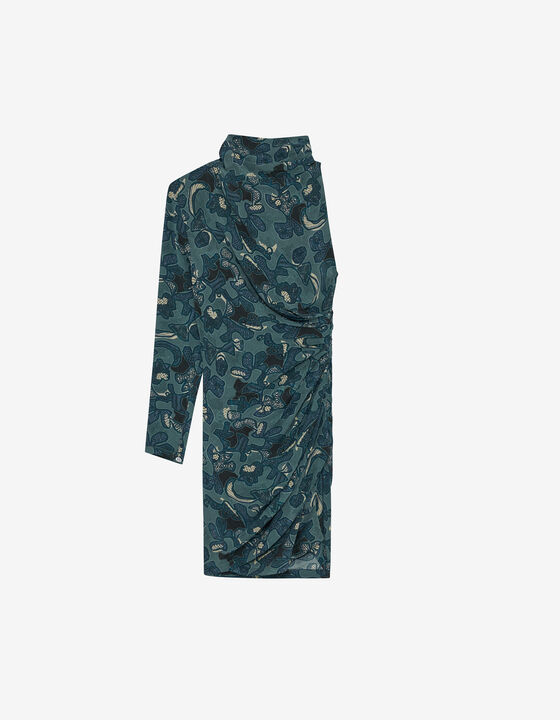 ASYMMETRICAL PRINTED DRESS