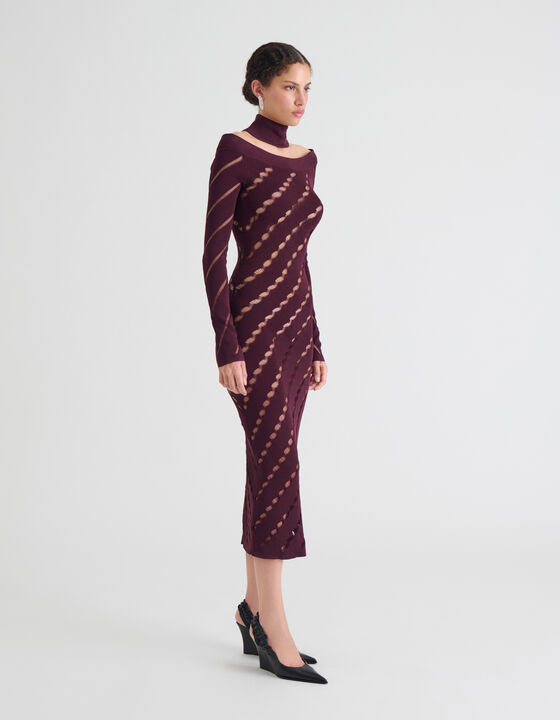 OPENWORK DRESS WITH BARED SHOULDERS
