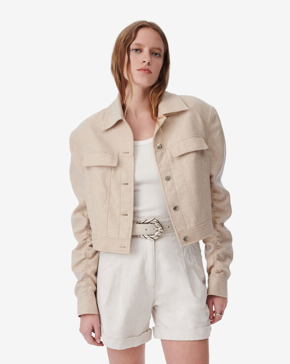 ACELIE CROPPED JACKET WITH CLASSIC COLLAR