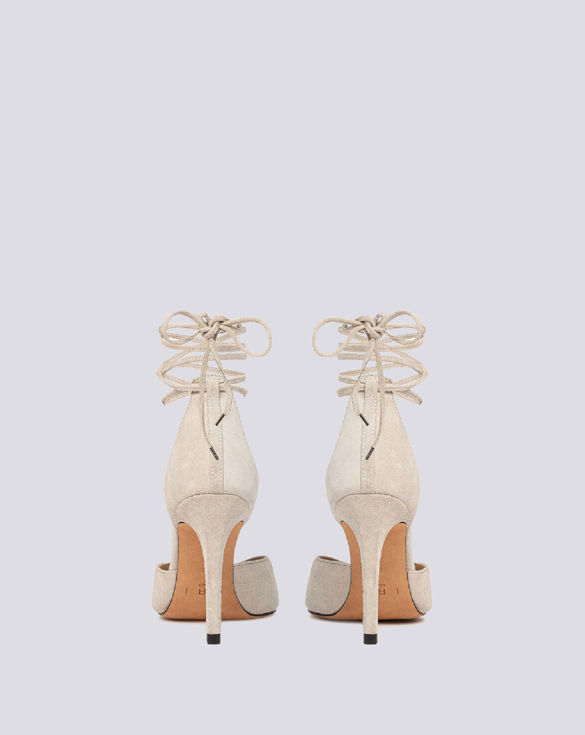 MIFAL SUEDE POINTED TOE ANKLE TIE PUMPS image number null