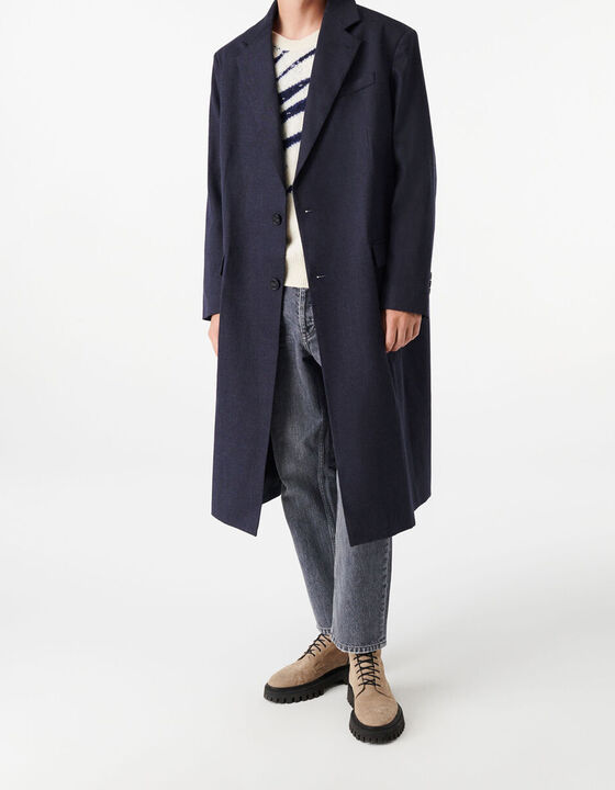MANTEAU LONG &Agrave; RAYURES