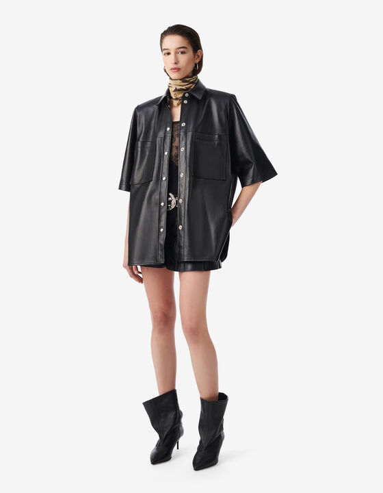 LEATHER OVERSHIRT