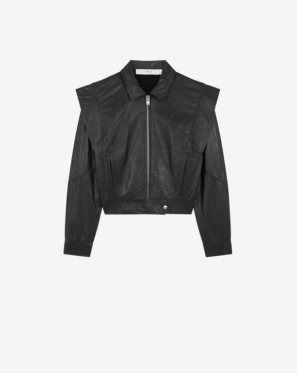 FABIA STRUCTURED LEATHER JACKET
