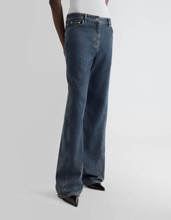 JEAN LARGE &Agrave; COUTURES TORSAD&Eacute;ES