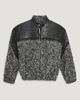 LEEMAN TWEED PATENT LEATHER JACKET  image number null