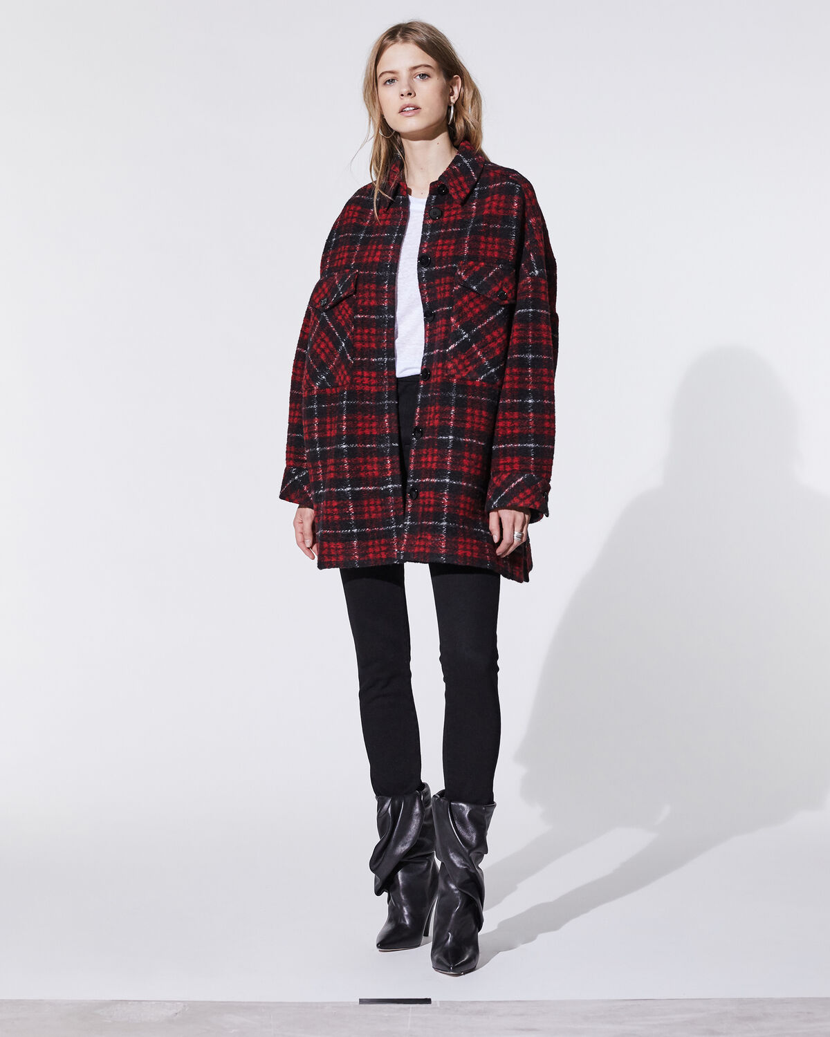 Casma Overshirt Red And Black by IRO Paris