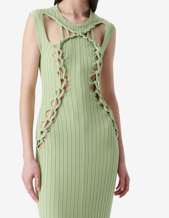 LONG RIBBED DRESS