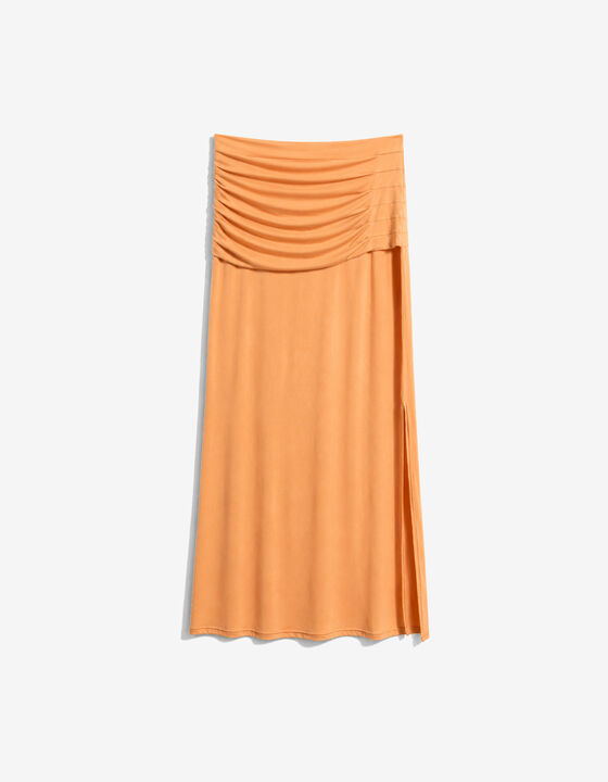 DRAPED MIDI SKIRT