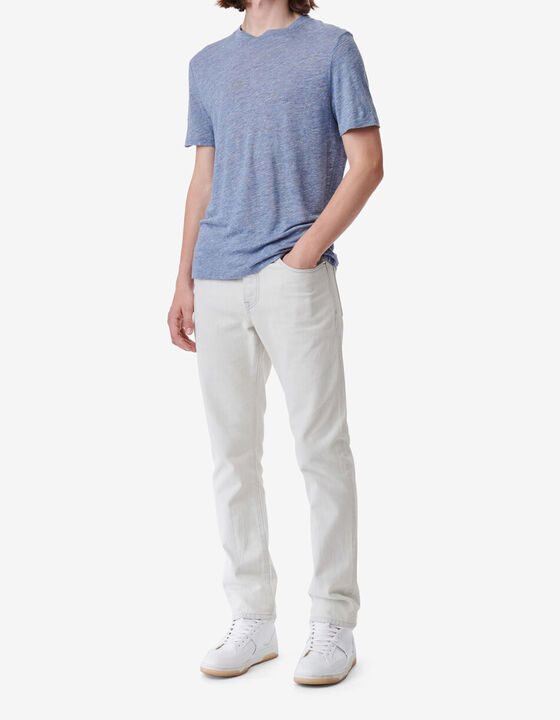 ROUND-NECK LINEN T-SHIRT