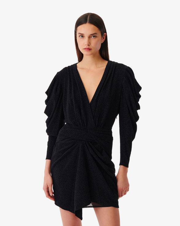 ROBE EN MAILLE LUREX COL V LUCA