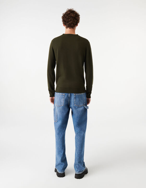 PULL COL ROND EN LAINE