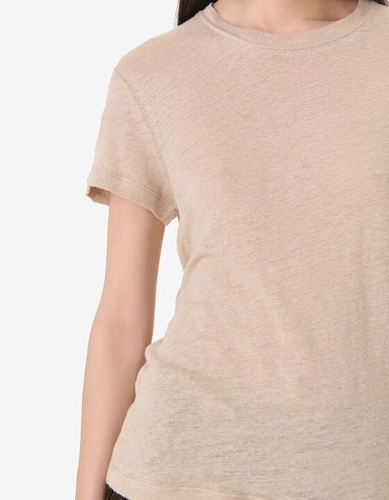 ROUND NECK LINEN T-SHIRT