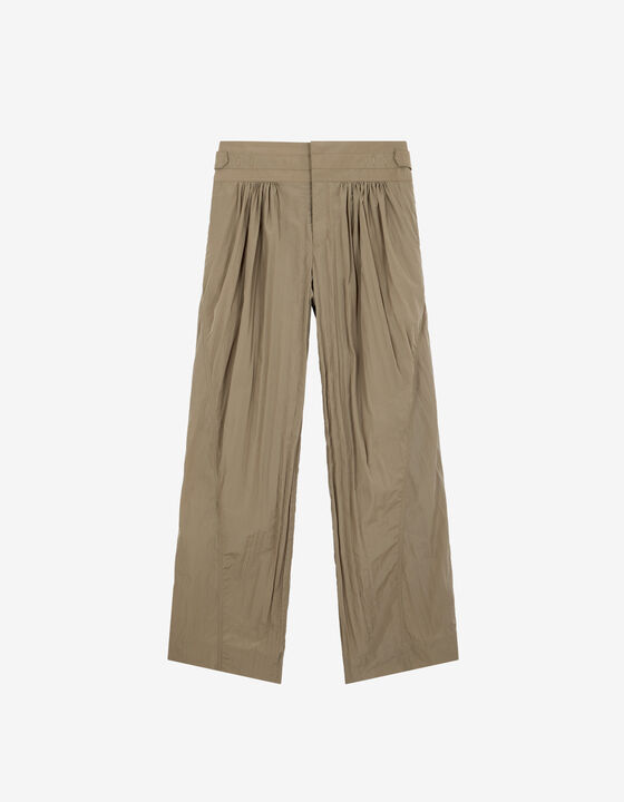 WIDE-LEG PANTS WITH STRUCTURED WAISTBAND