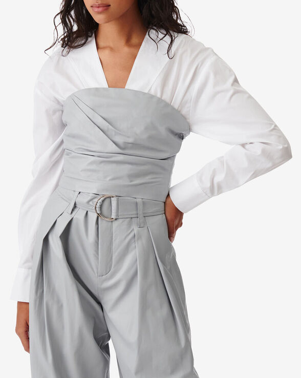 DAVEA LEATHER STRAPLESS TOP
