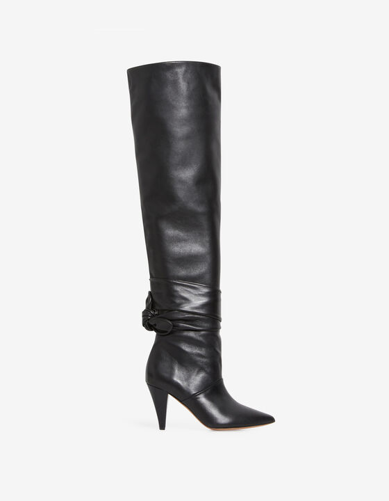 KNEE-HIGH LEATHER BOOTS