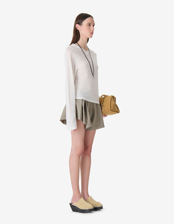 LINEN V-NECK T-SHIRT