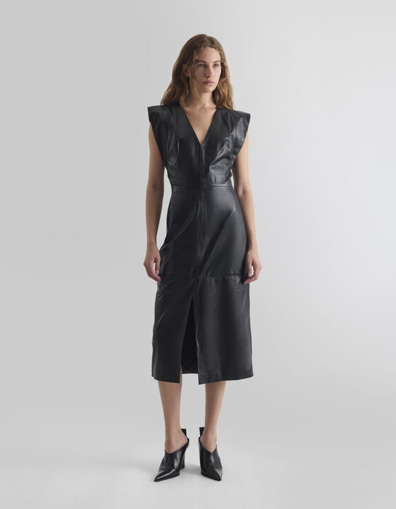 MIDI LAMBSKIN DRESS