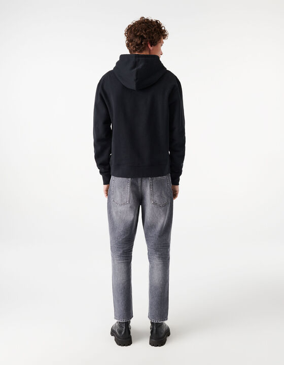SWEAT NOIR &Agrave; CAPUCHE