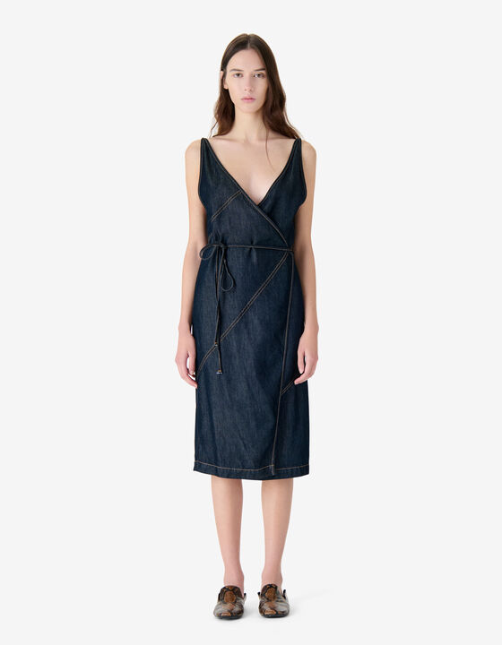 WRAP DENIM DRESS