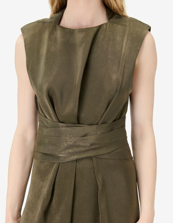 LONG PLEATED DRESS