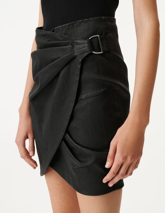 LEATHER MINI-SKIRT