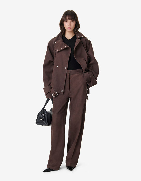 SHORT NUBUCK TRENCH COAT
