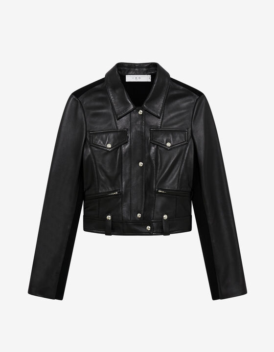 SHORT DUAL-MATERIAL JACKET