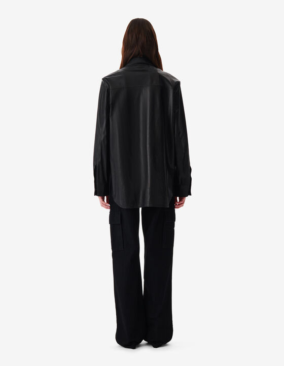 OVERSIZED LEATHER SHIRT