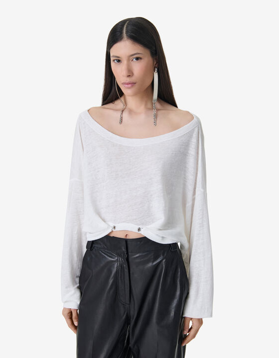 LONG-SLEEVED LINEN T-SHIRT