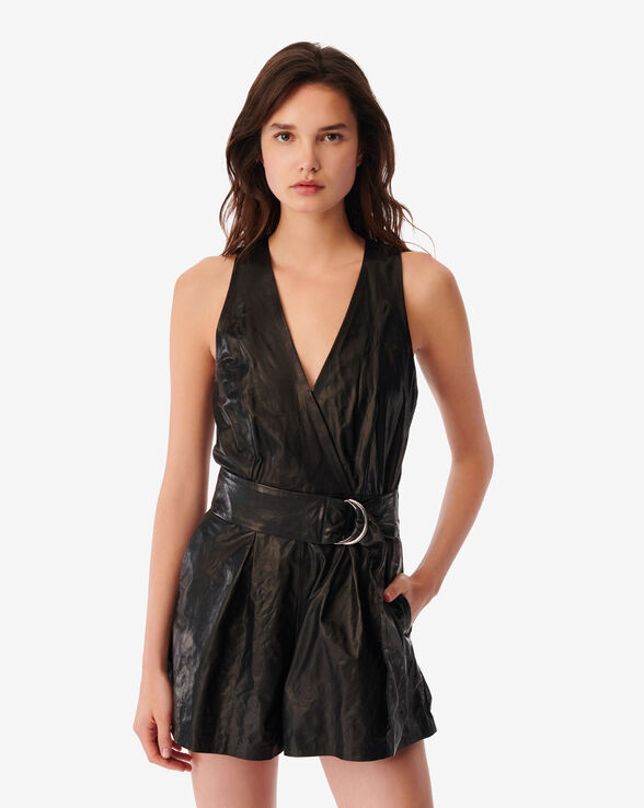 ISAIA LEATHER PLAYSUIT